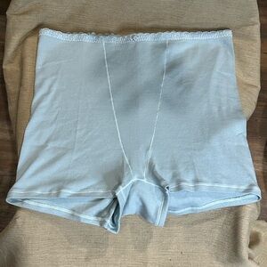 SKIMS 🌺NWT🌺 Lace Pointelle Shorts ‘Repeating Skims Logo’ Sz: 3X Color: Sky